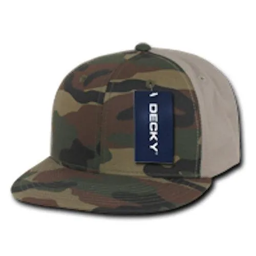 15 Lot Decky Camouflage Flat Bill Baseball Hats Caps Snapback Wholesale Lots!