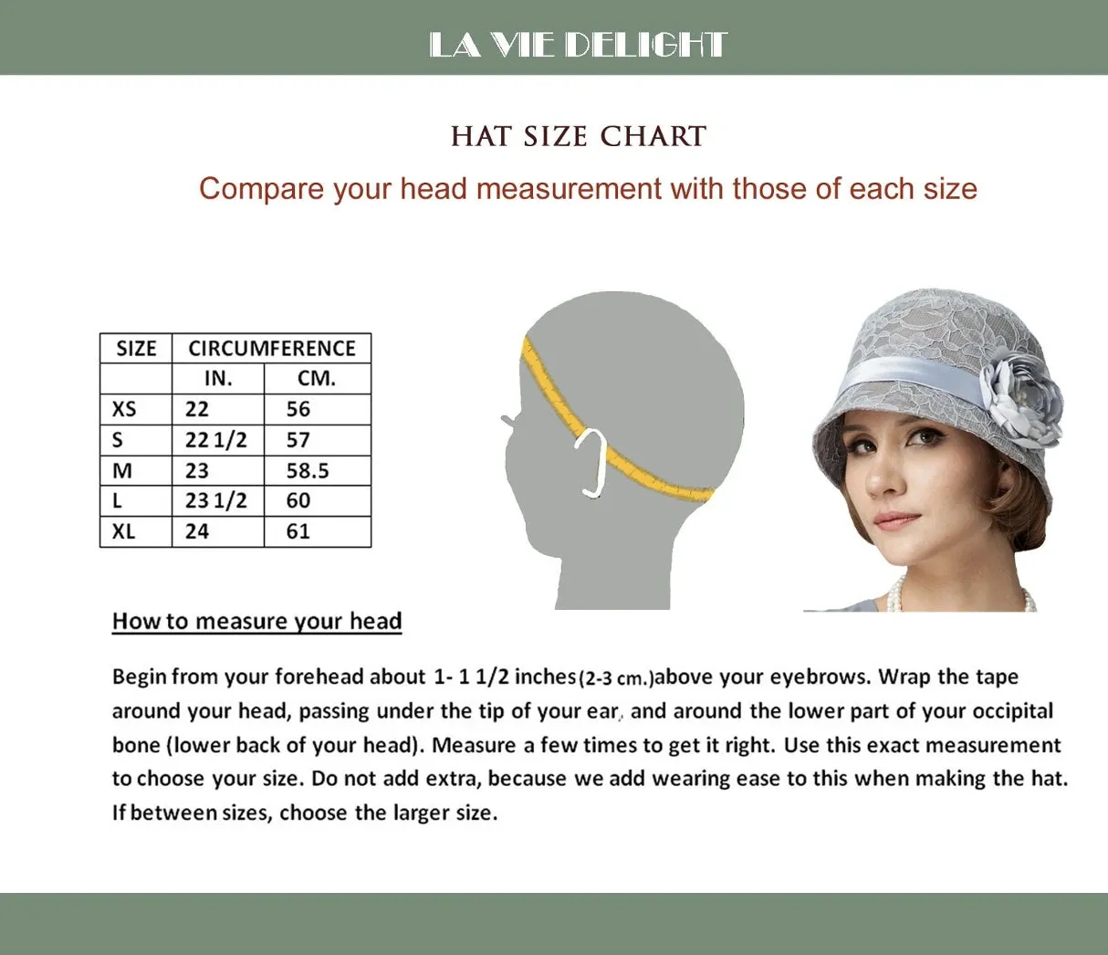 1920s cloche hat with off-white cotton and cream chiffon