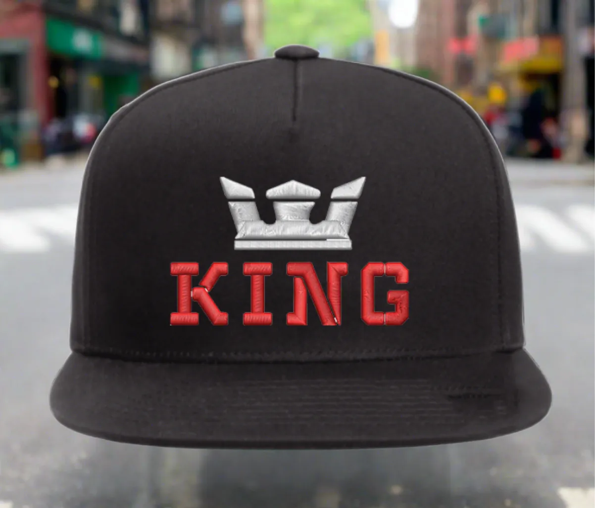 5 Panel Snapback Cap King Crown