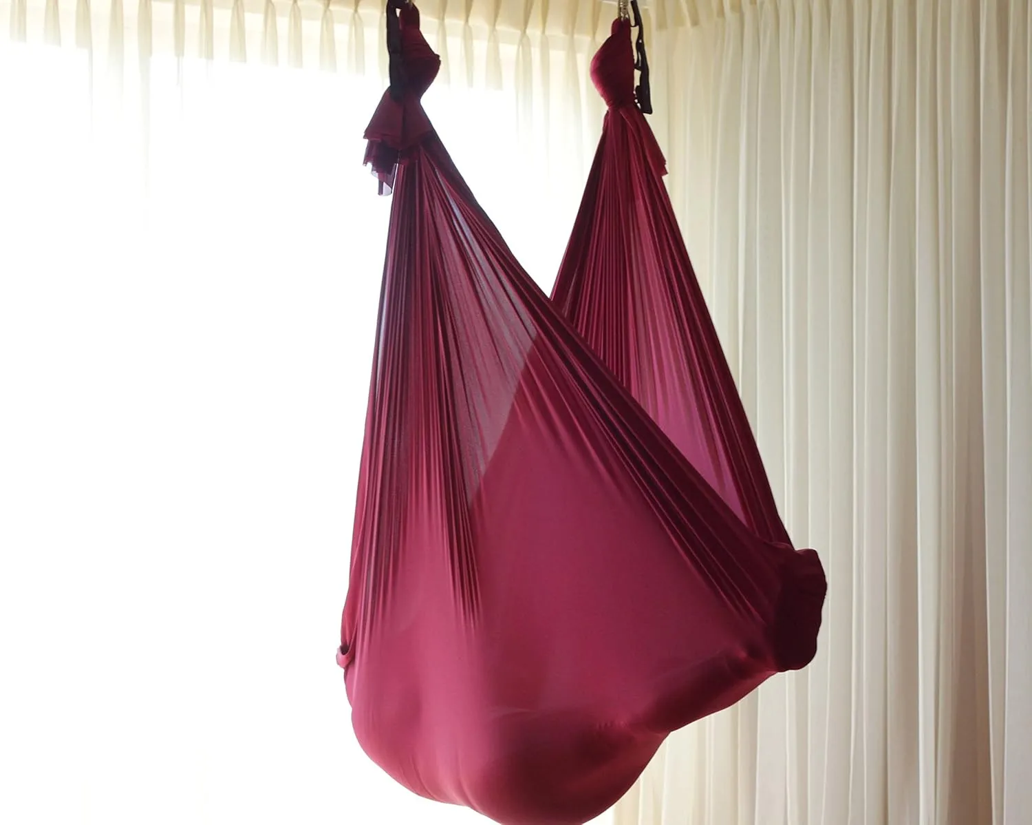 Aerial Silk Yoga Hammock & Swing for yoga Inversion,Strength training,starter hardware kit