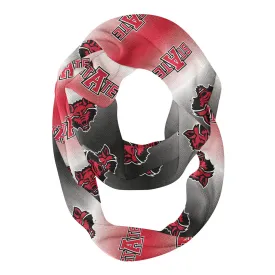 Arkansas State Red Wolves All Over Logo Game Day Collegiate Women Ultra Soft Knit Infinity Scarf by Vive La Fete
