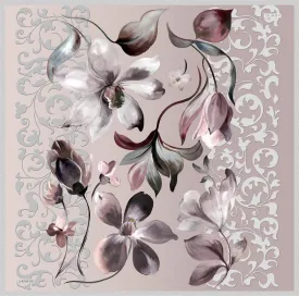 Armine Orchid Floral Silk Hair Wrap No. 82