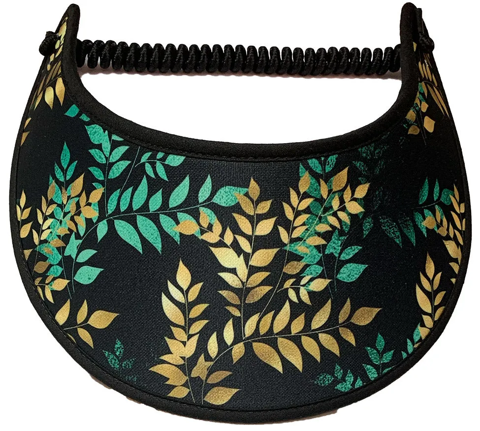 Bright Green and Gold Leaves on Sun Visor