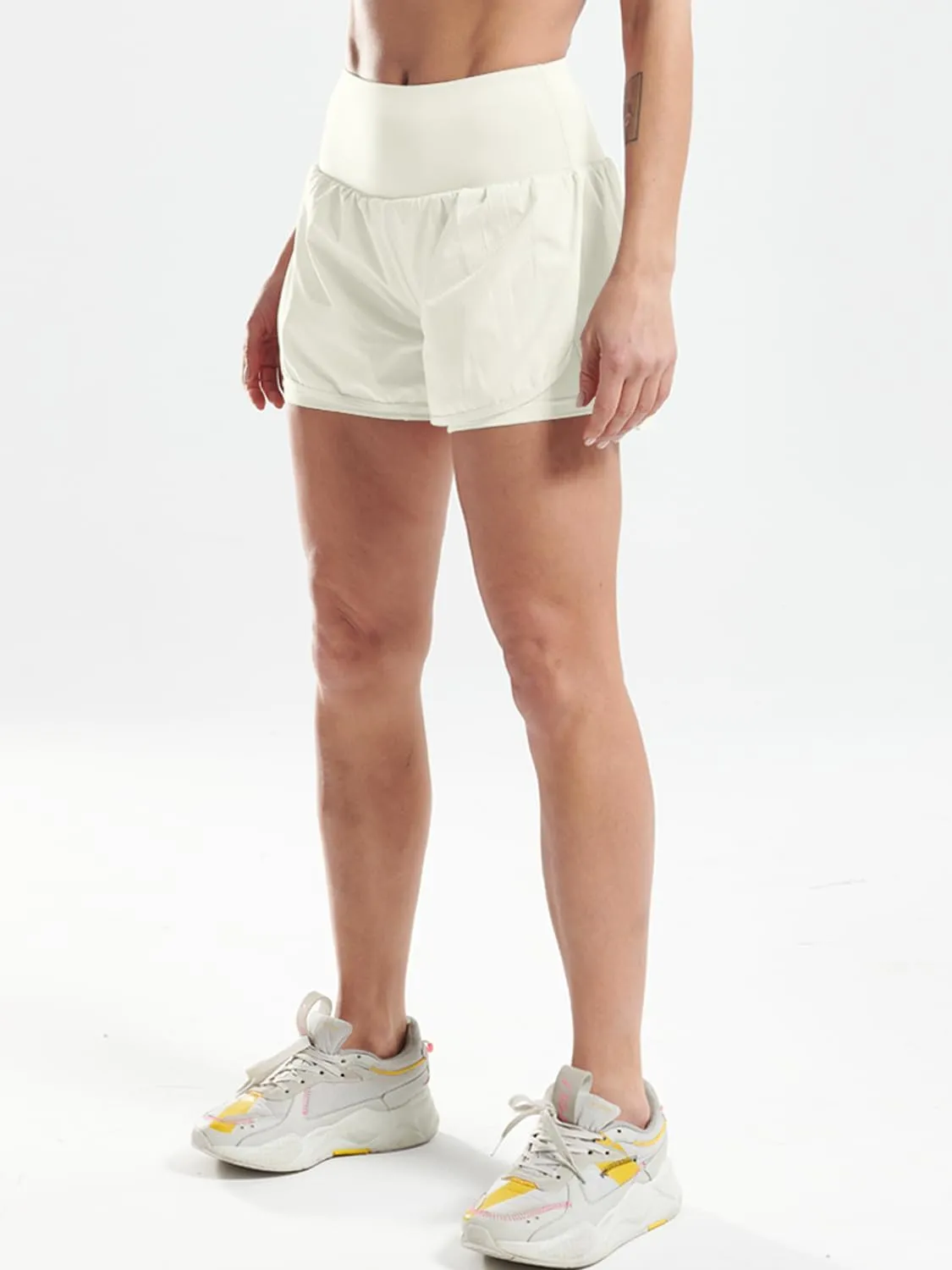 CADMUS 2 in 1 Women's Workout Shorts for Athletic Gym Running Shorts with Phone Pockets