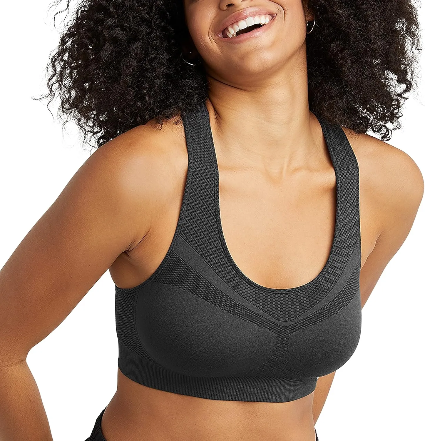 Champion Women's Sports Bra, Infinity Racerback, Moderate Support, Seamless Sports Bra for Women
