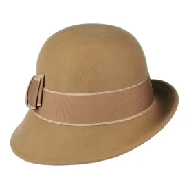 Christys Hats Downtown Wool Felt Cloche - Camel