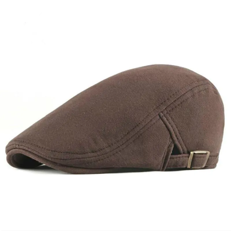 Classic Plain Cotton Flat Cap