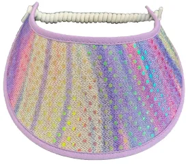 Confetti Glitz Sun Visor in Rainbow Colors