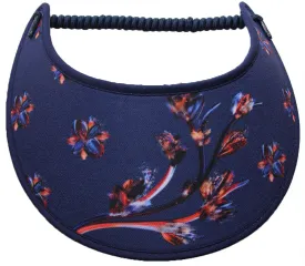 Copper Colored Flowers on Navy Sun Visor