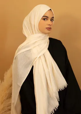 Cotton Hijab - Ivory