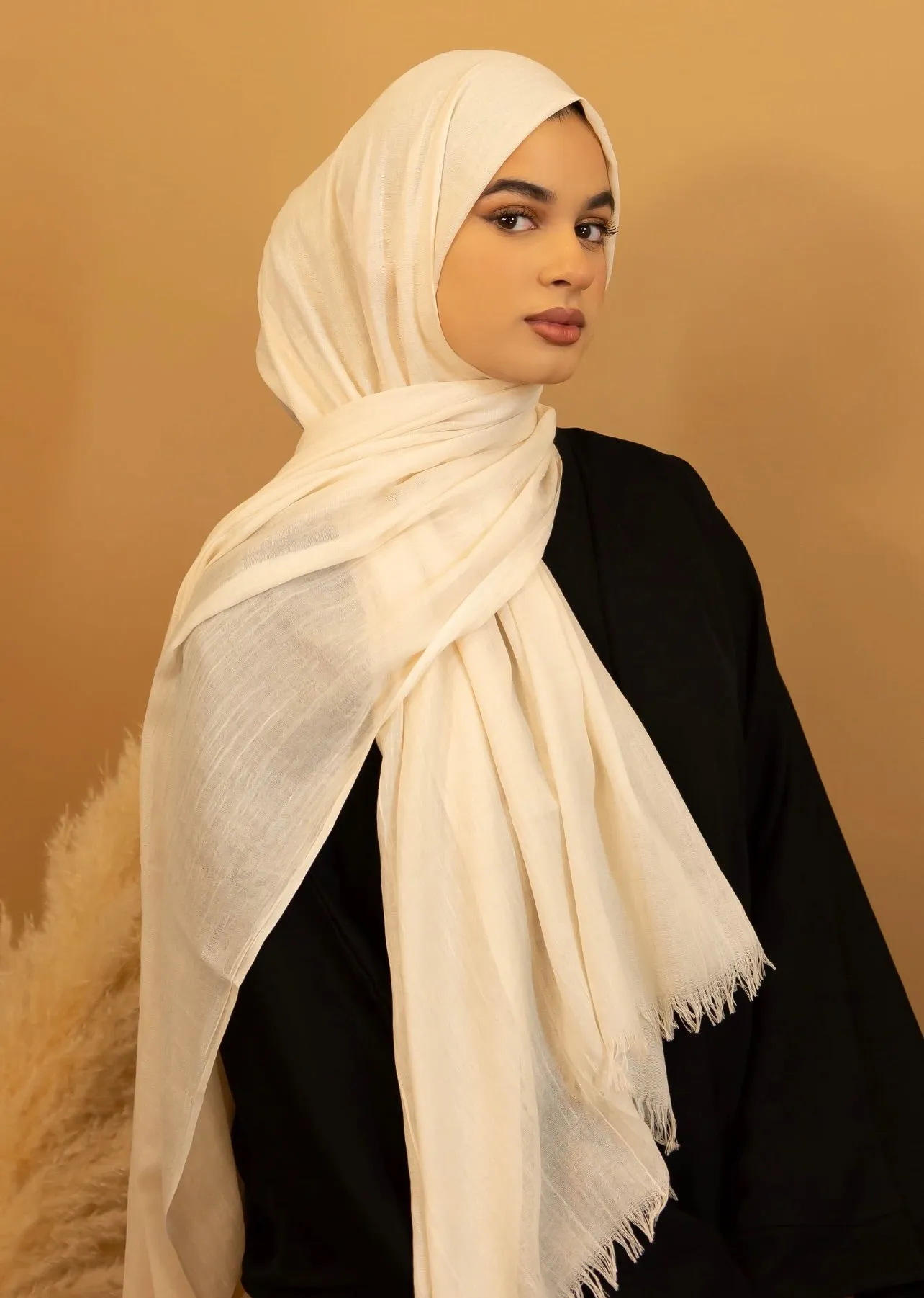 Cotton Hijab - Ivory