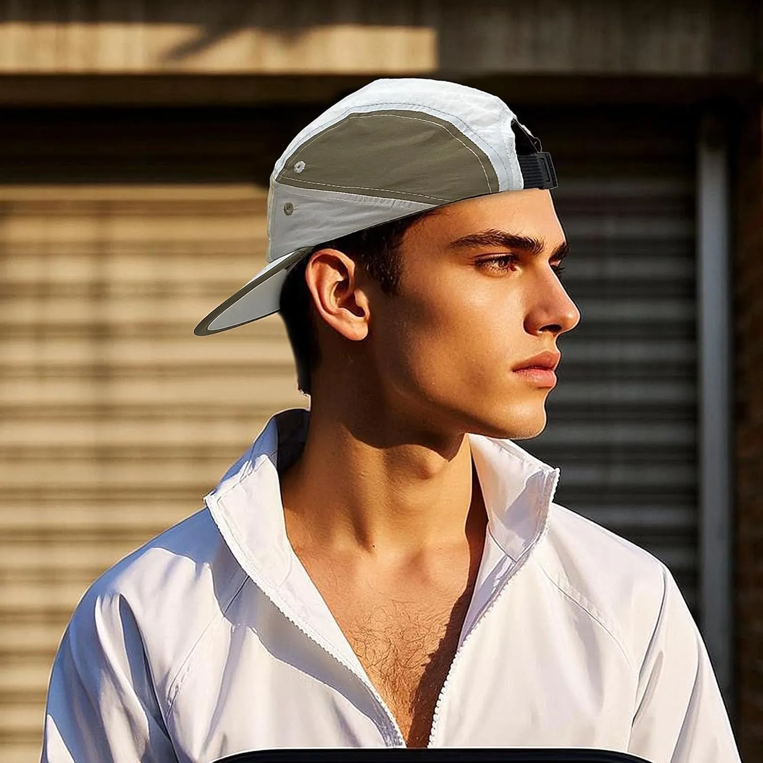 Croogo Men 5 Panel Baseball Cap Casual Dad Hat Multi Color Sports Cap Flat Bill Trucker Cap Summer Lightweight Umpire Sun Hat