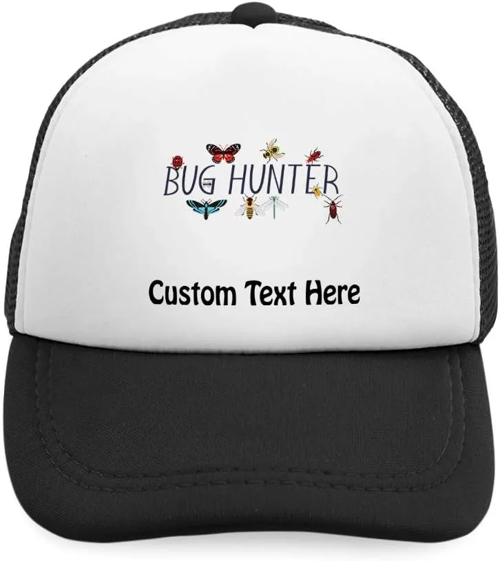 Custom Kids Trucker Hat Bug Hunter Hunting Polyester Boys Caps & Girls