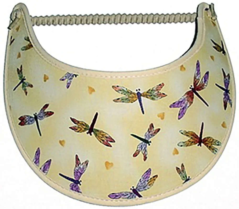 Dragonflies on a Tan Sun Visor
