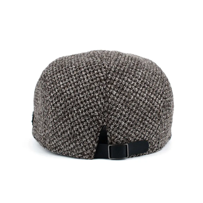 Fashion Winter Cotton Beret Hat For Men-Coffee,Black,Beige