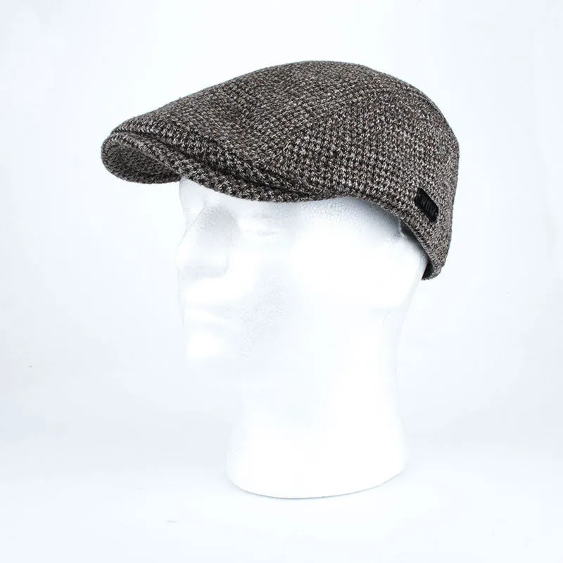 Fashion Winter Cotton Beret Hat For Men-Coffee,Black,Beige