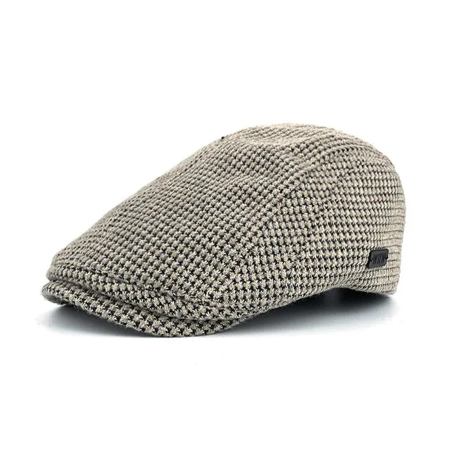 Fashion Winter Cotton Beret Hat For Men-Coffee,Black,Beige