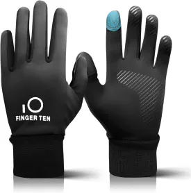 FINGER TEN Winter Gloves Touchscreen for Kids Boys Girls Running Thermal Gloves for Cold Weather, Youth Lightweight Warm Touch Screen Gloves for Texting Hiking Skating Football Soccer