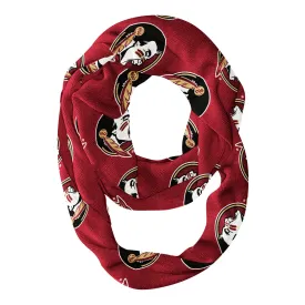 Florida State Seminoles All Over Logo Garnet Infinity Scarf by Vive La Fete
