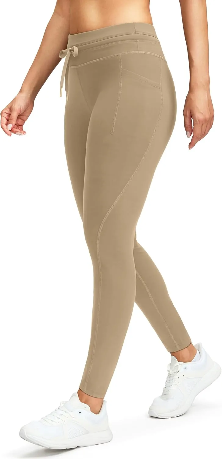 G Gradual Women's Fleece Lined Winter Leggings High Waisted Water Resistant Thermal Hiking Ski Pants for Women with Pockets