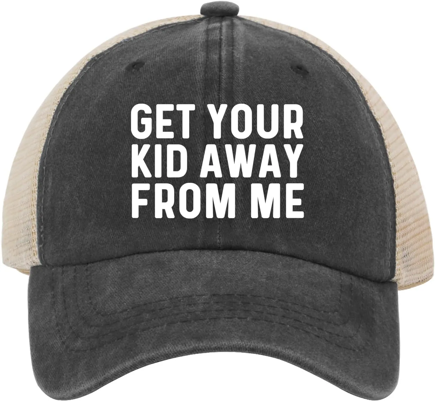 GET Your Kid AWAYS from ME Trucker Hat Men Vintage Mesh Cap for Summer