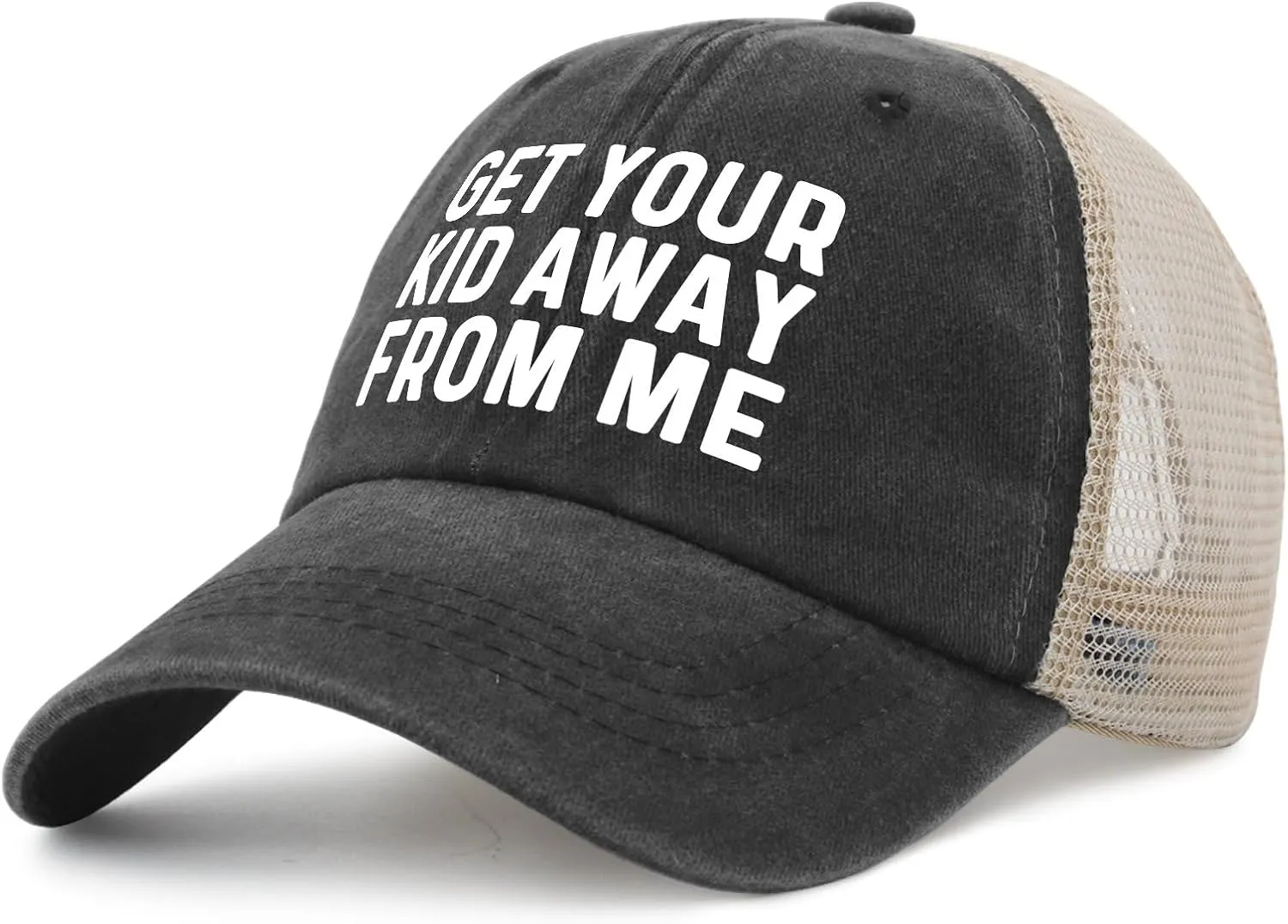 GET Your Kid AWAYS from ME Trucker Hat Men Vintage Mesh Cap for Summer