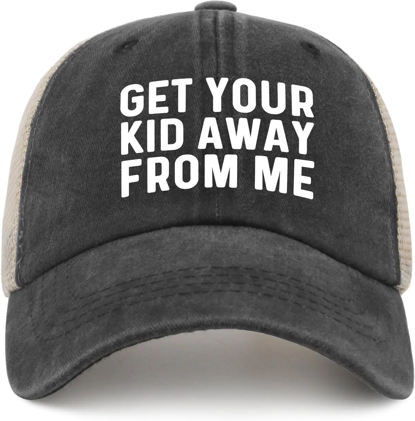 GET Your Kid AWAYS from ME Trucker Hat Men Vintage Mesh Cap for Summer