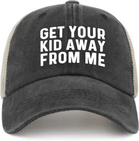 GET Your Kid AWAYS from ME Trucker Hat Men Vintage Mesh Cap for Summer
