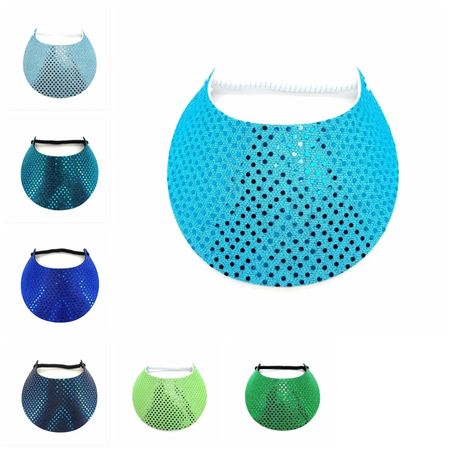 Glitz Blues and Greens Foam Sun Visor