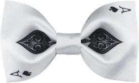 GUUNIEE Mens Satin Silk Bowtie Poker Ace Bow Ties