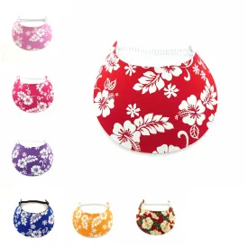 Hibiscus Hawaiian Print Foam Sun Visor