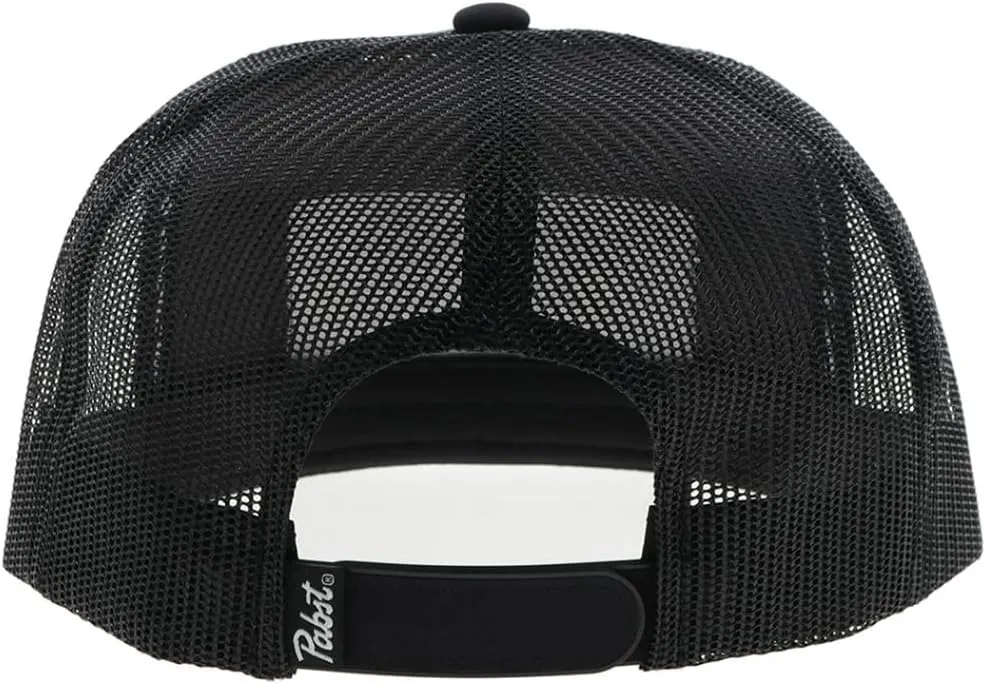 HOOEY Officially Licensed Pabst Blue Ribbon One Size Fits All Adjustable Snapback Hat for Men and Women Mesh Back Trucker Hat