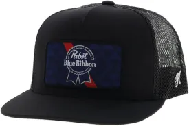 HOOEY Officially Licensed Pabst Blue Ribbon One Size Fits All Adjustable Snapback Hat for Men and Women Mesh Back Trucker Hat
