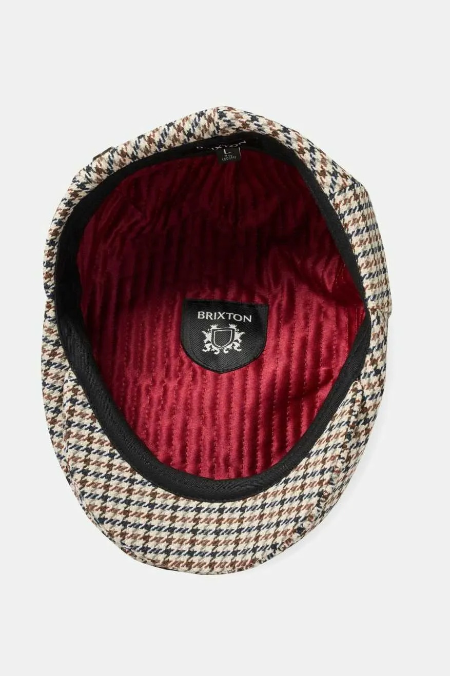 Hooligan Flat Cap - Sand/Black/Sepia