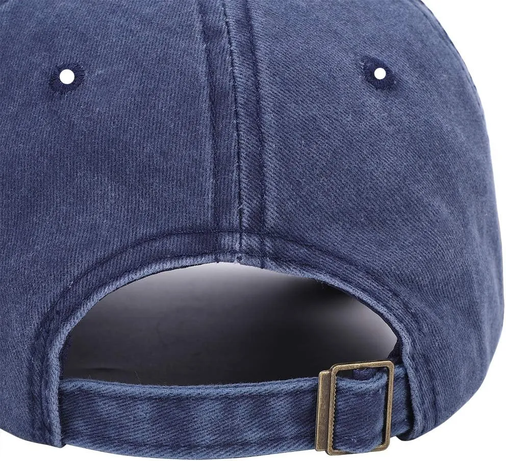 Ibluelover Washed Distressed Cotton Baseball Cap Unisex Adjustable Snapback Trucker Hat