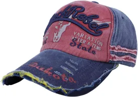 Ibluelover Washed Distressed Cotton Baseball Cap Unisex Adjustable Snapback Trucker Hat