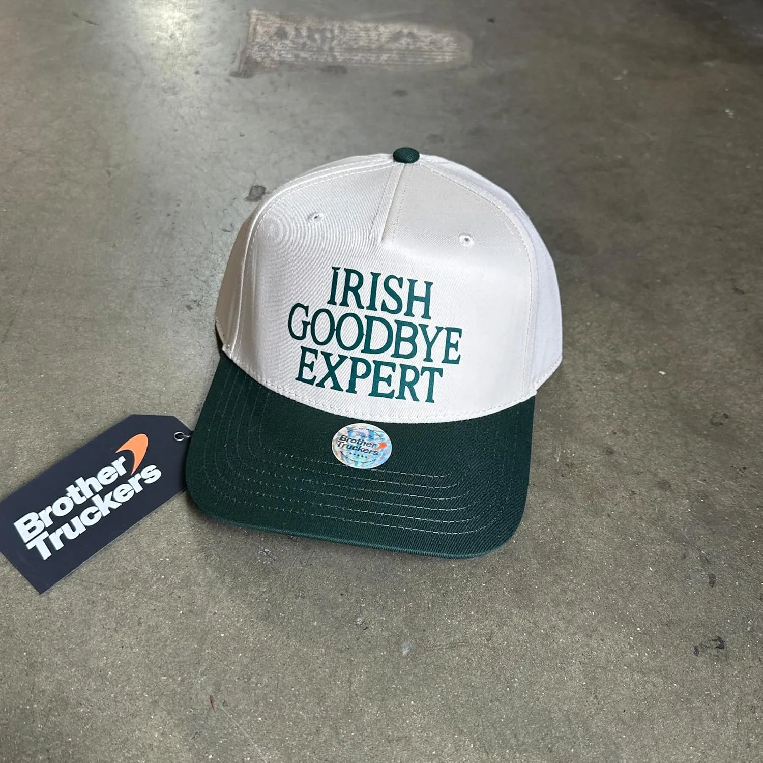 Irish Goodbye Expert Vintage Trucker Hat | Premium Snapback Hat for Men & Women