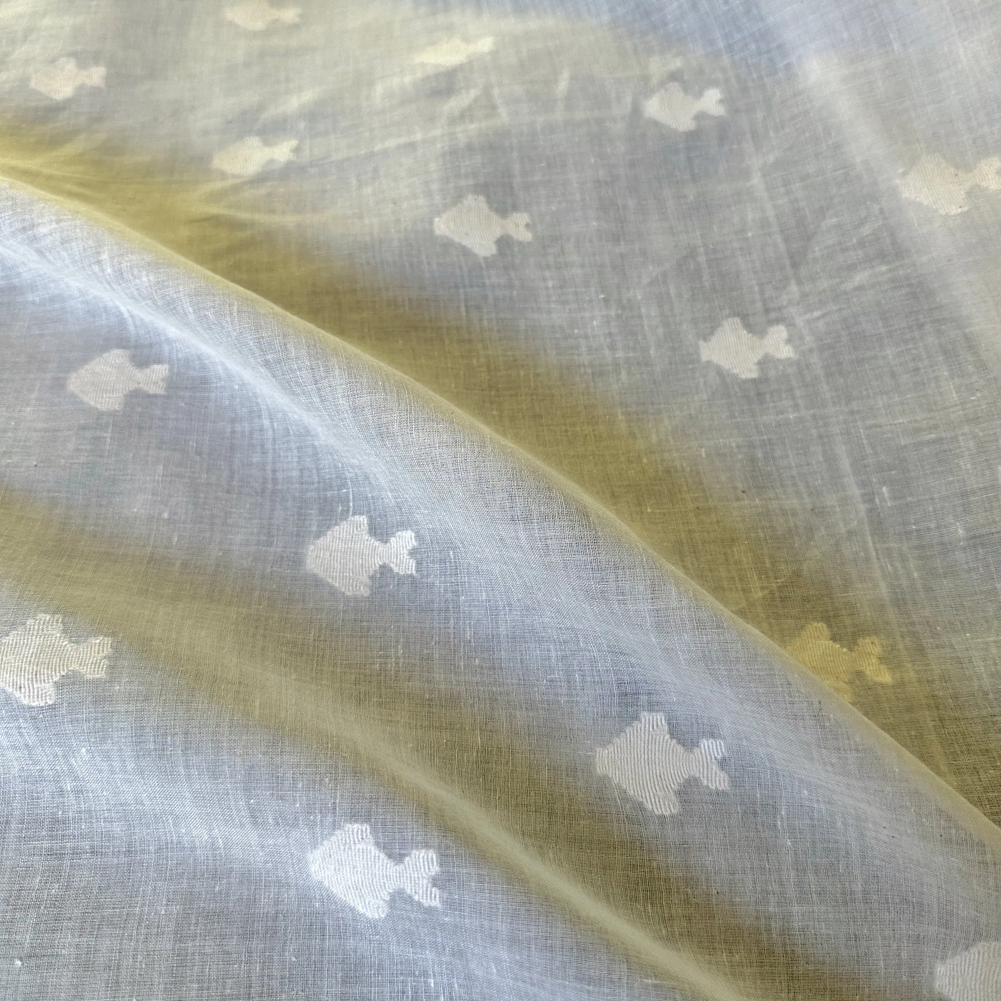 Jamdani White on White Cotton Bandana