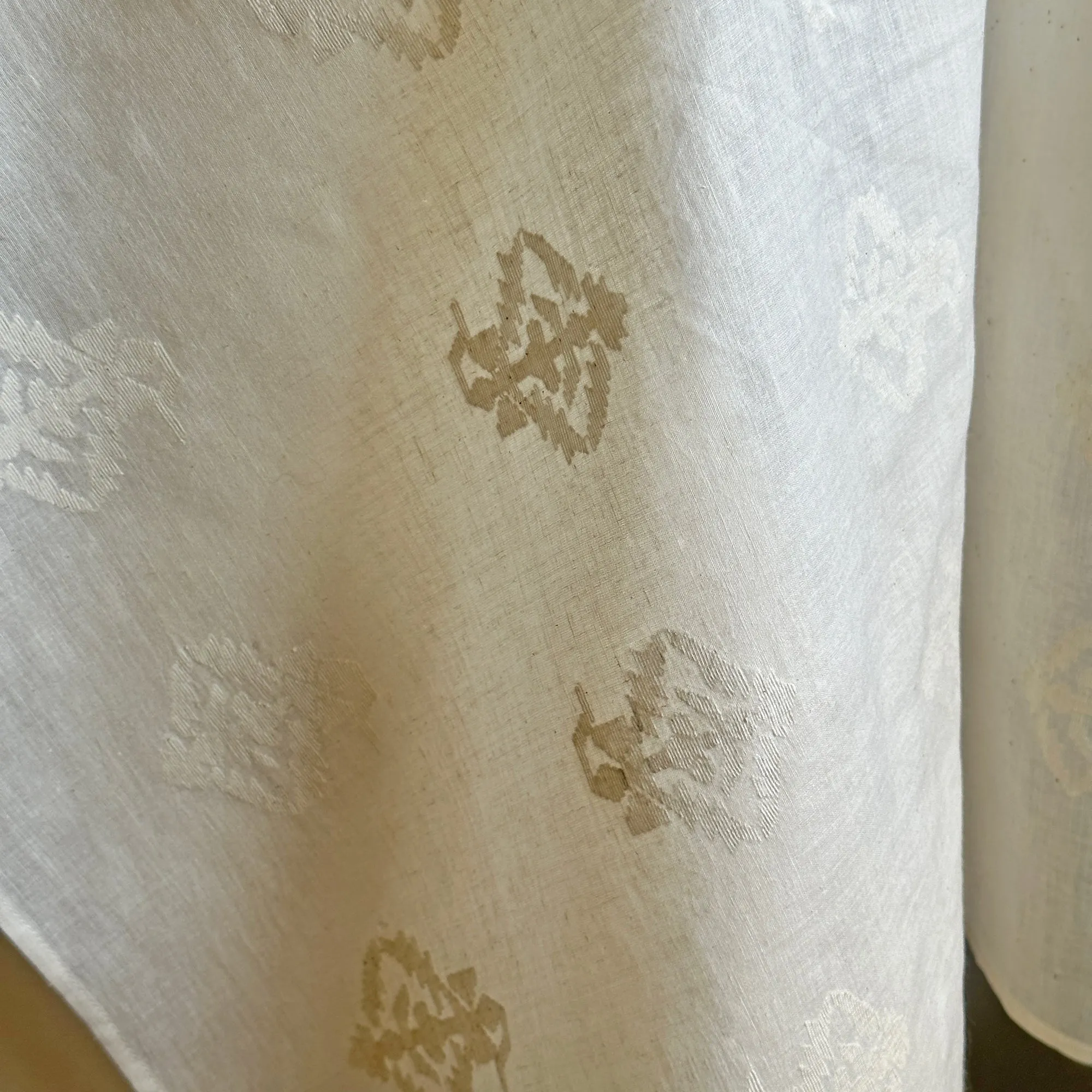 Jamdani White on White Cotton Bandana