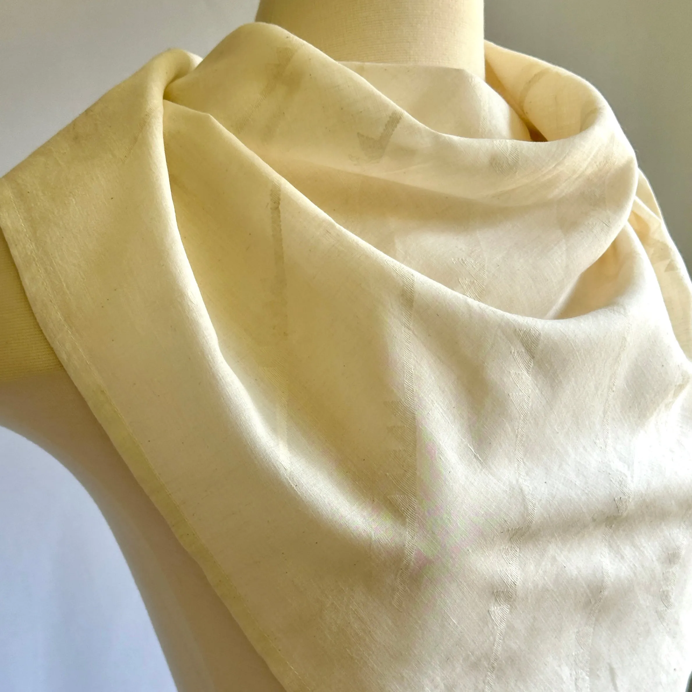 Jamdani White on White Cotton Bandana