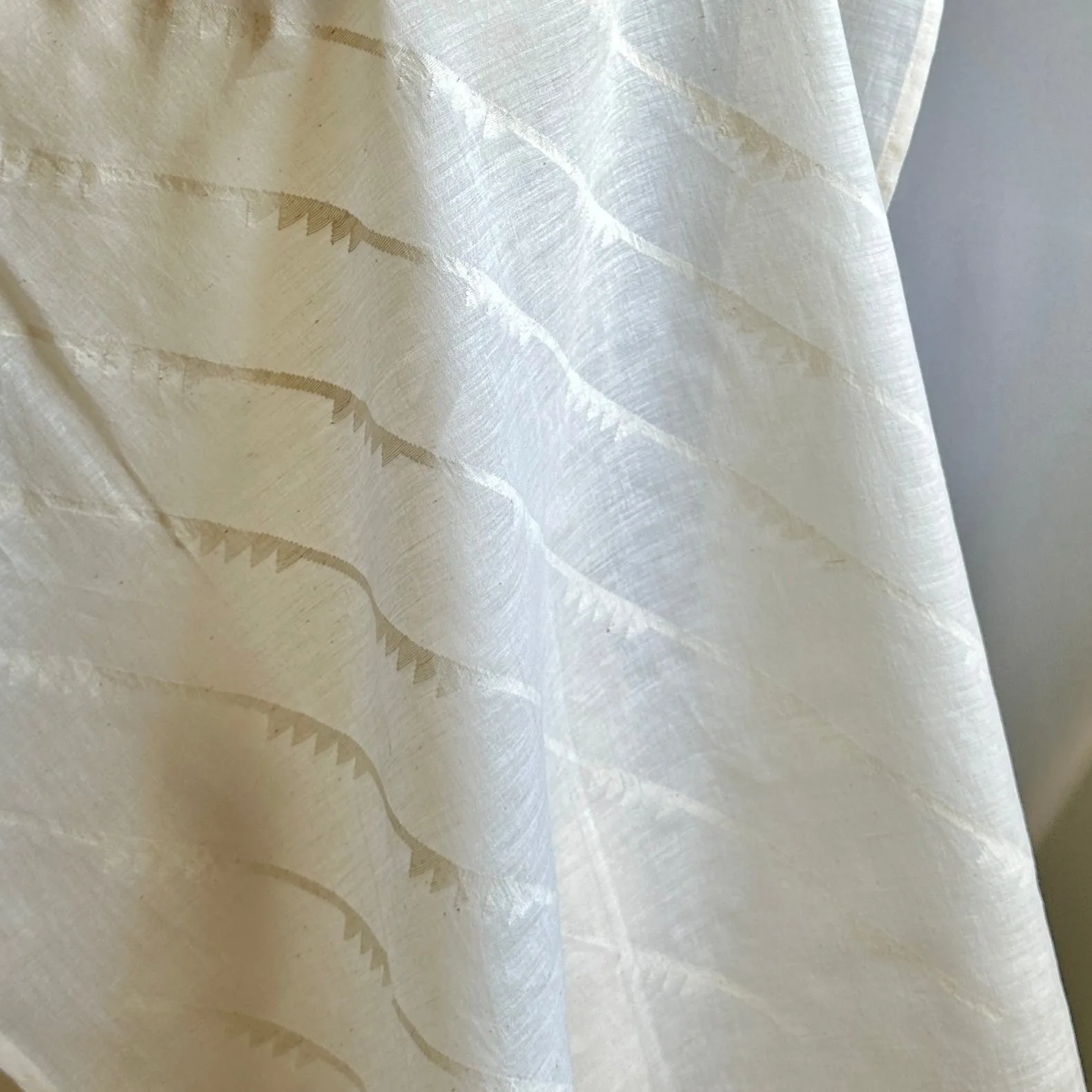 Jamdani White on White Cotton Bandana
