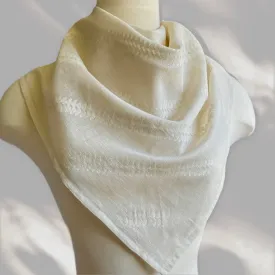 Jamdani White on White Cotton Bandana