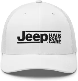 Jeep Hair Dont Care Retro Trucker Hat - Officially Licensed