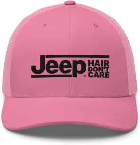 Jeep Hair Dont Care Retro Trucker Hat - Officially Licensed
