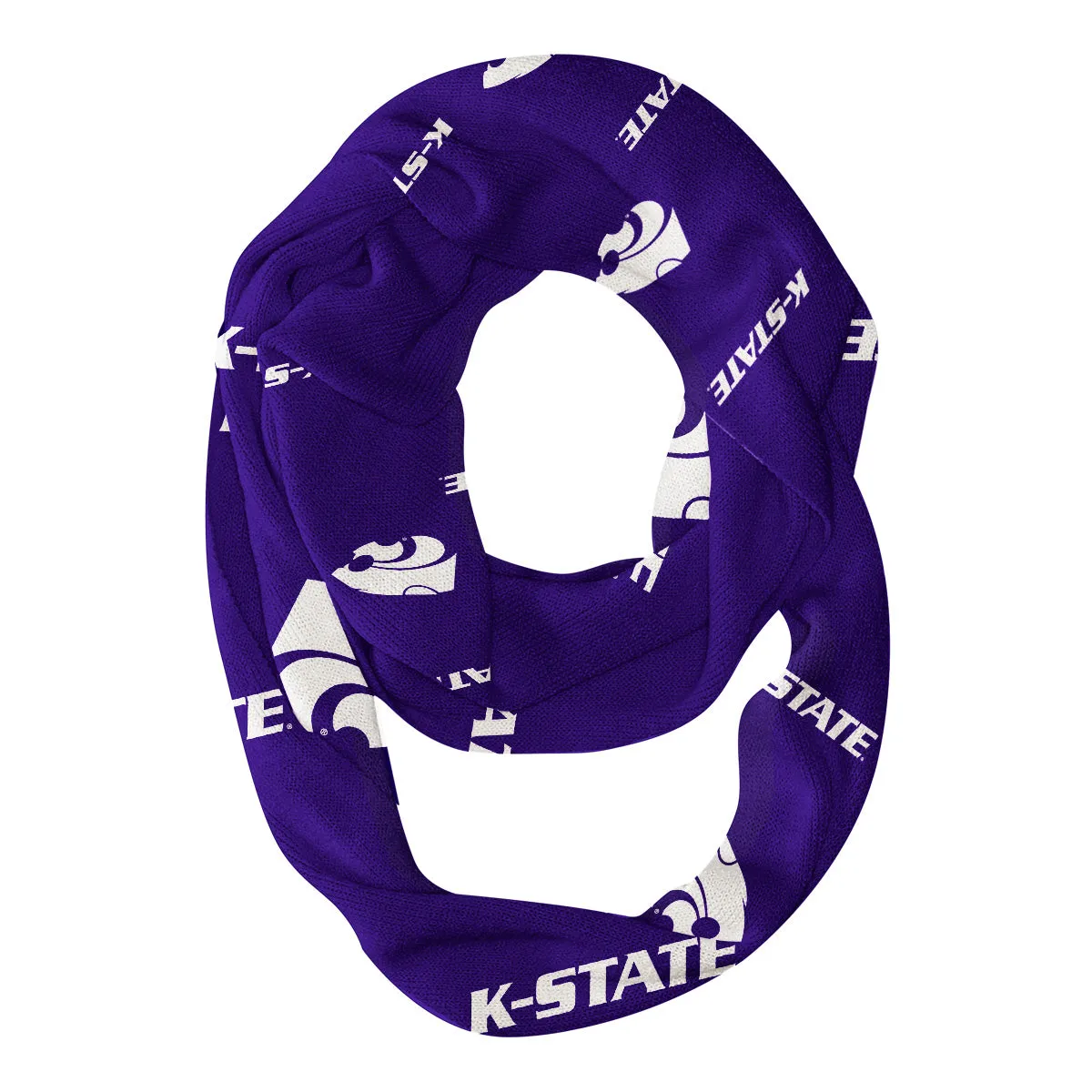 Kansas State Wildcats KSU Repeat Logo Game Day Collegiate Women Light Weight Ultra Soft Infinity Scarf by Vive La Fete