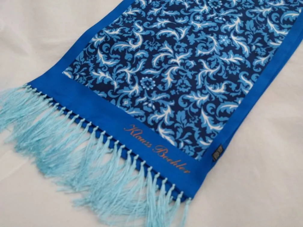 Klaus's Boelher Designer Pure Silk Foulard, Elegant Fashion Accessory, Timeless Style for Any Occasion