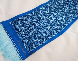 Klaus's Boelher Designer Pure Silk Foulard, Elegant Fashion Accessory, Timeless Style for Any Occasion