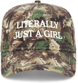 Literally Just A Girl Vintage Trucker Hat | Premium Snapback Baseball Hat for Men & Women