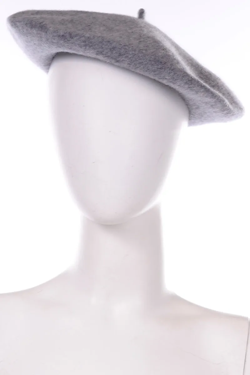 Lord & Taylor Beret Boutique Vintage Gray Wool Hat