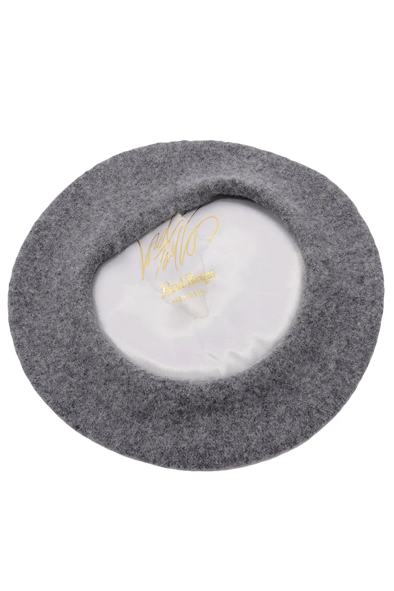 Lord & Taylor Beret Boutique Vintage Gray Wool Hat